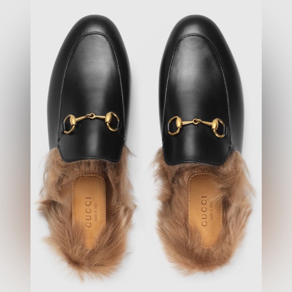 Gucci Princetown shearling leather mules - Picture 2 of 7